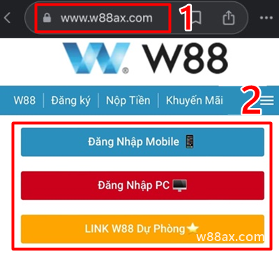 Link vào W88 chính thức tại w88ax